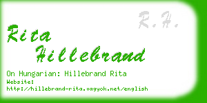 rita hillebrand business card